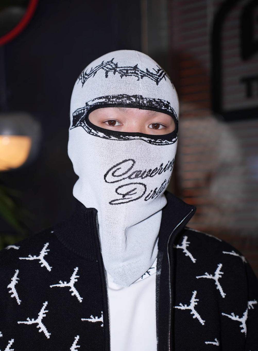 TGFCLUB x SNOWMAKER Crown of Thorns Knit Face Mask
