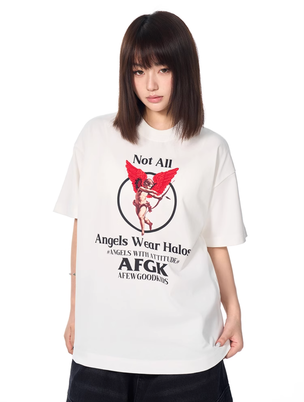 AFGK Archery Angel Embroidered Print Tee
