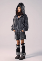 Remedy Faux Fur Mohawk Hooded Jacket