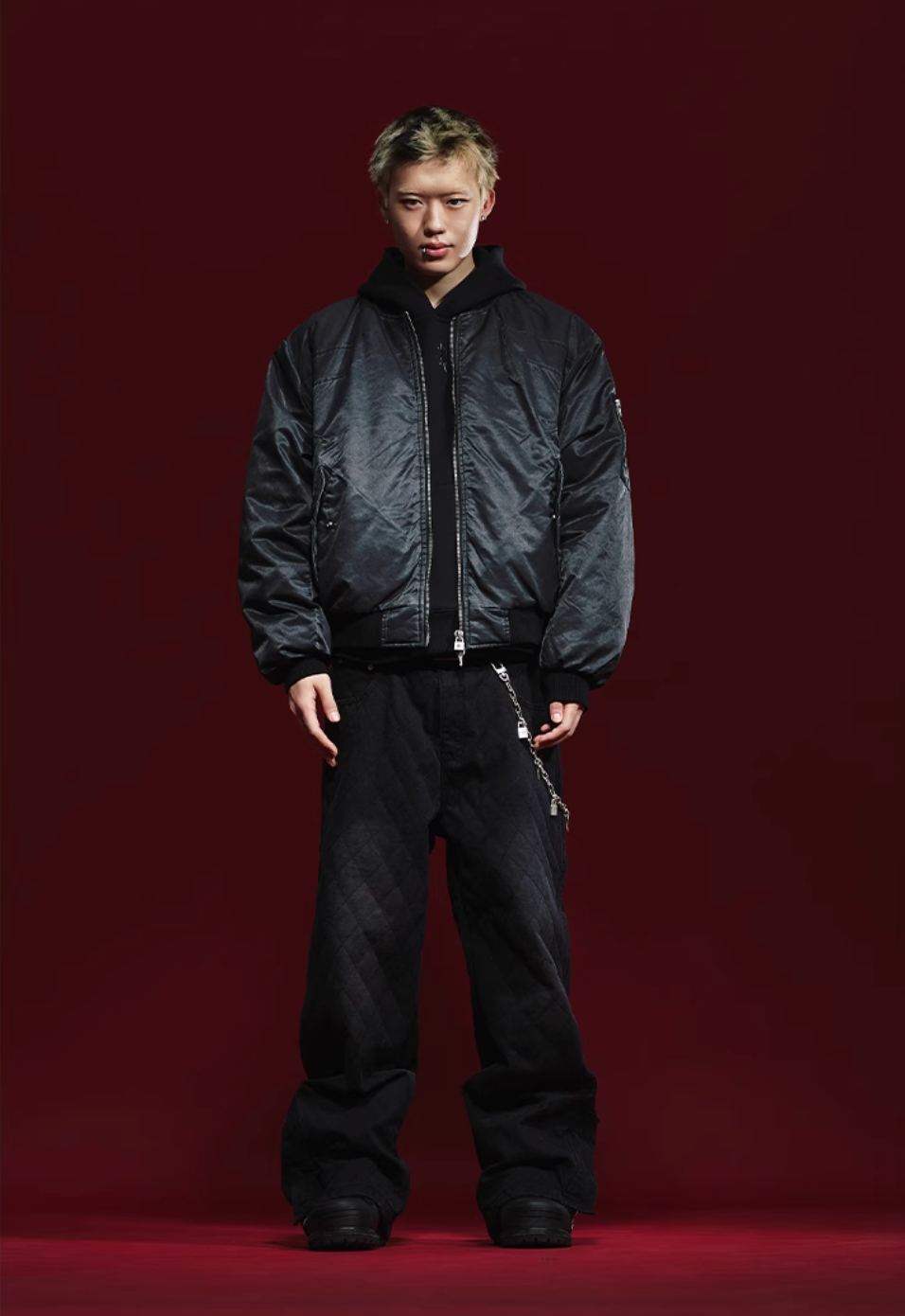 Remedy Pleated Back Design MA-1 Bomber Jacket