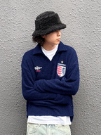 Remedy Number Patch Embroidered Polo Knit Sweater
