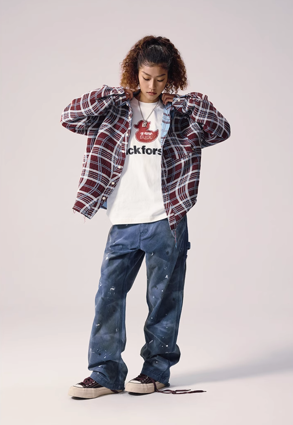 Remedy Wave Plaid Reversible Long Sleeve Shirt