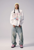 Remedy Cartoon Print Long Sleeve Shirt