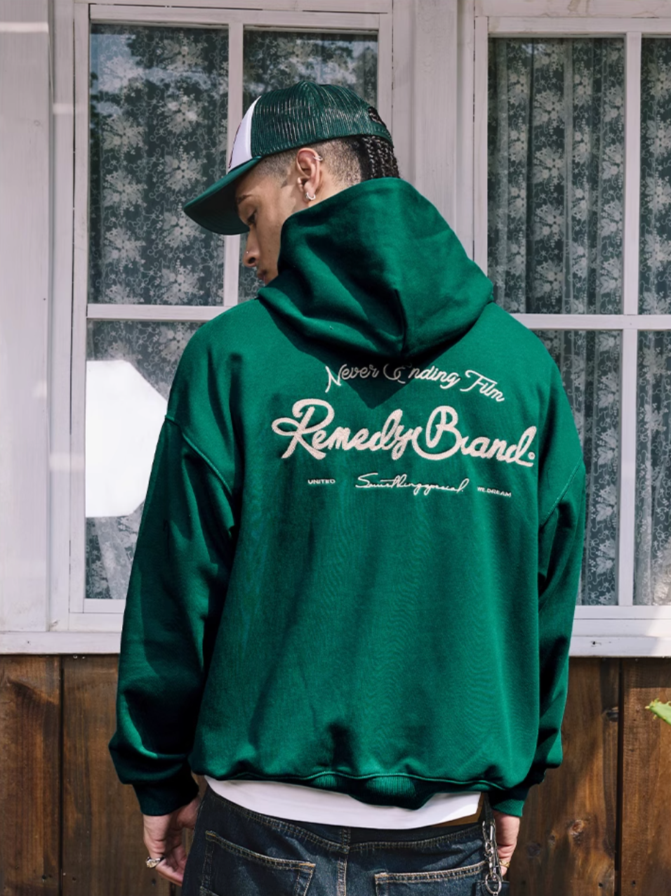 Remedy Metal Wax Seal Chain Embroidered Hoodie
