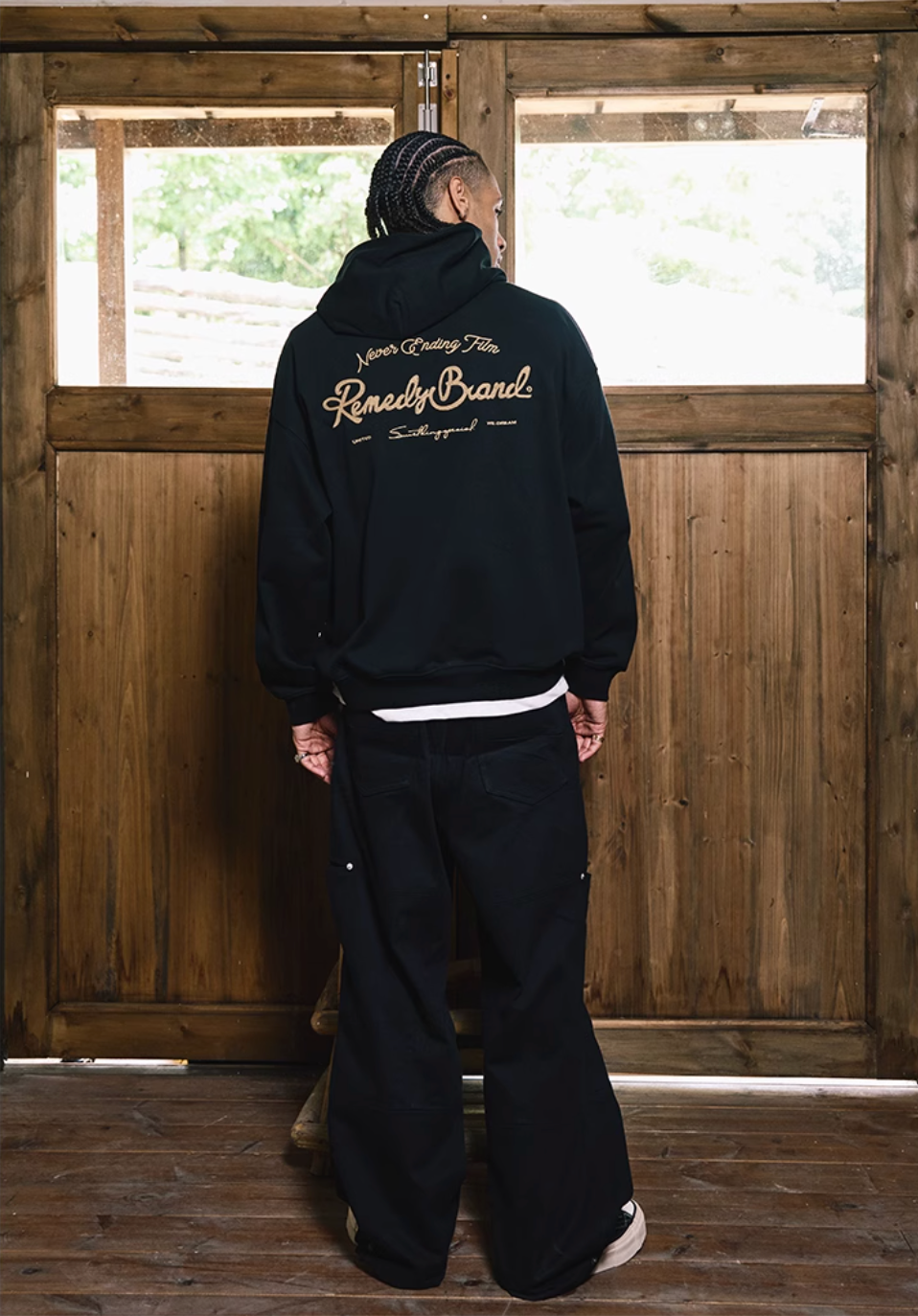 Remedy Metal Wax Seal Chain Embroidered Hoodie