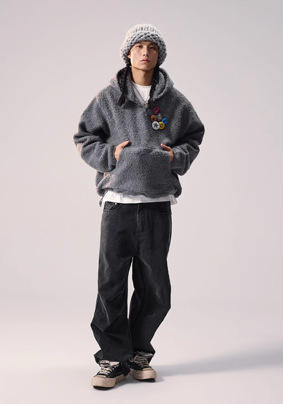 Remedy Sherpa Fleece Half Zip Hoodie