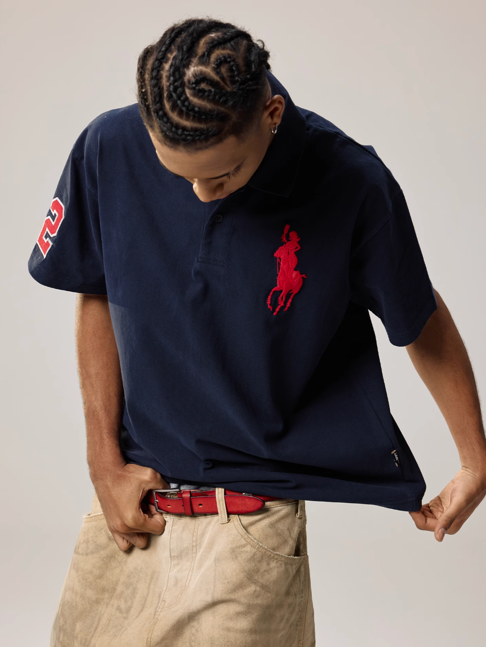 Remedy Cocktail Glass Girl Embroidery Polo Shirt