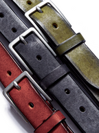 Remedy Washed Color Metal Studded Leather Belt