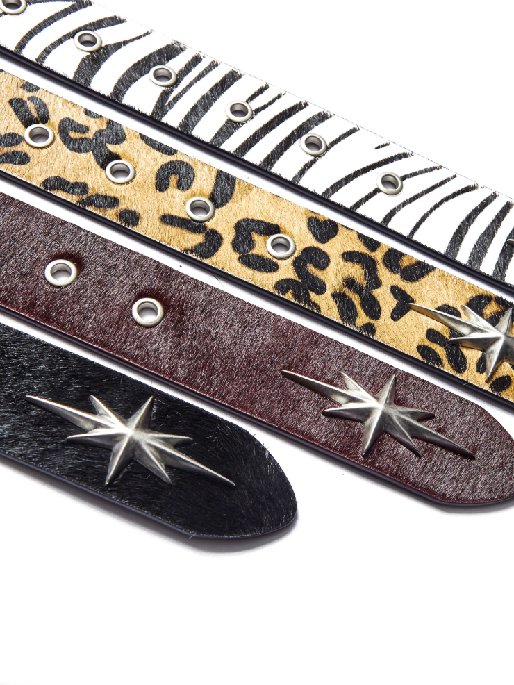 Remedy Star Studded Cowhide Leather Belt