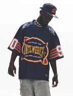 UNTILWERICH Vintage Graphic Mesh Hockey Jersey