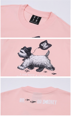 MEDM Cat Ear Hat Puppy Balloon Print Tee