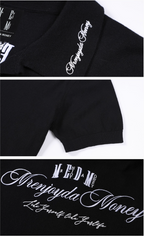 MEDM Handwriting Embroidery Knit Polo