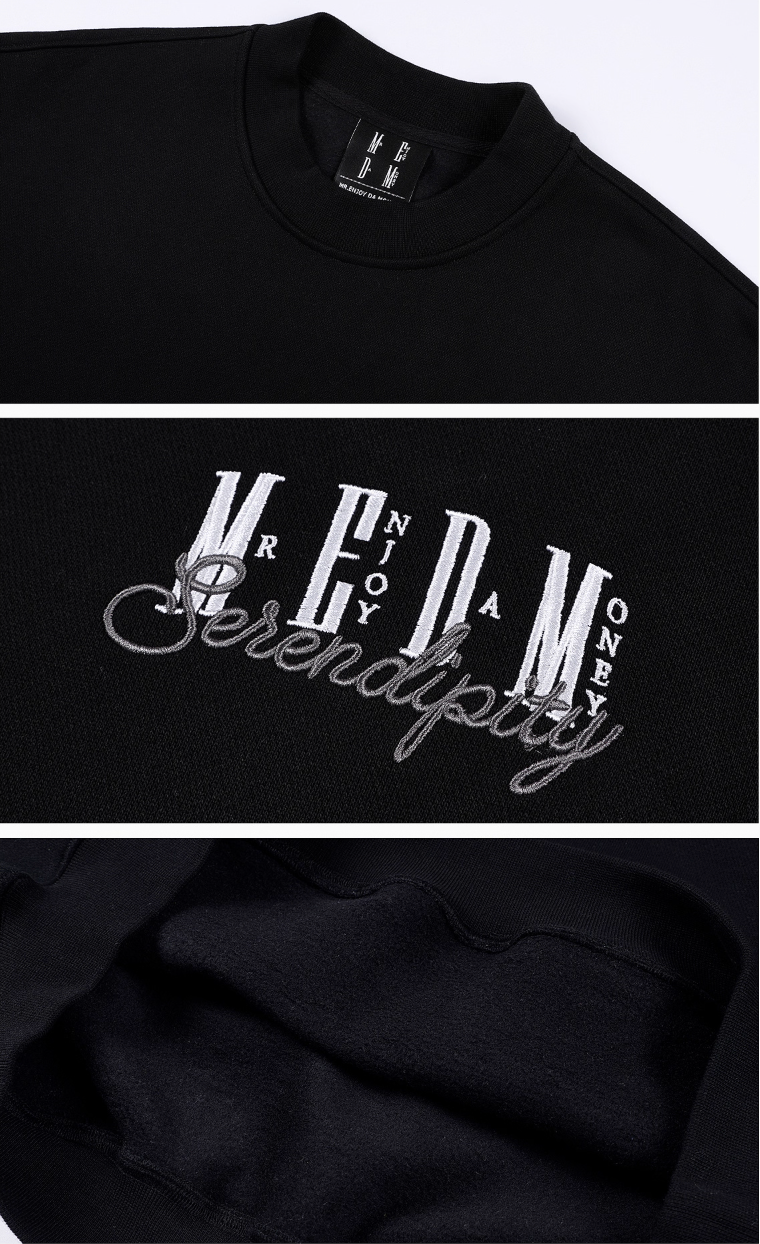 MEDM Logo Embroidered Basic Sweatshirt