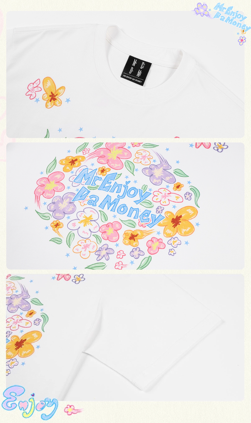 MEDM Graffiti Flower Print Tee
