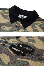 EVILKNIGHT(EK) Embossed Snake Print Camo Polo