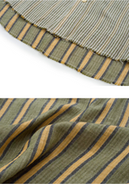 EVILKNIGHT(EK) Striped Plaid Reversible Short Sleeve Shirt