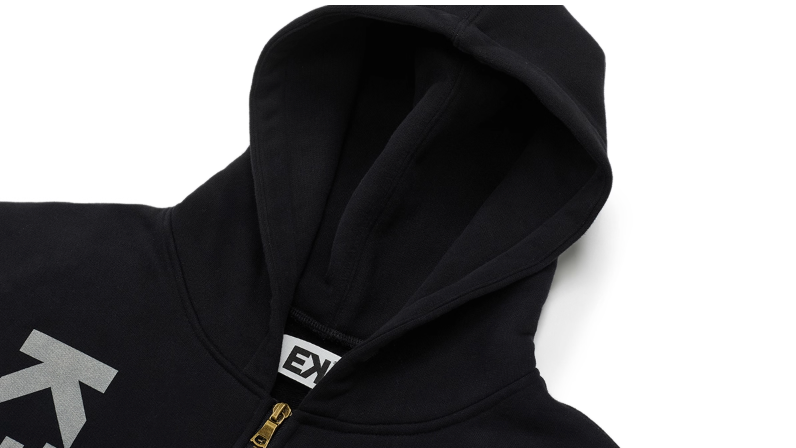 EVILKNIGHT(EK) Eye Chart Logo Print Zip Up Hoodie