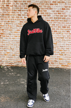 JUST VIBE Terry Embroidered Logo Hoodie