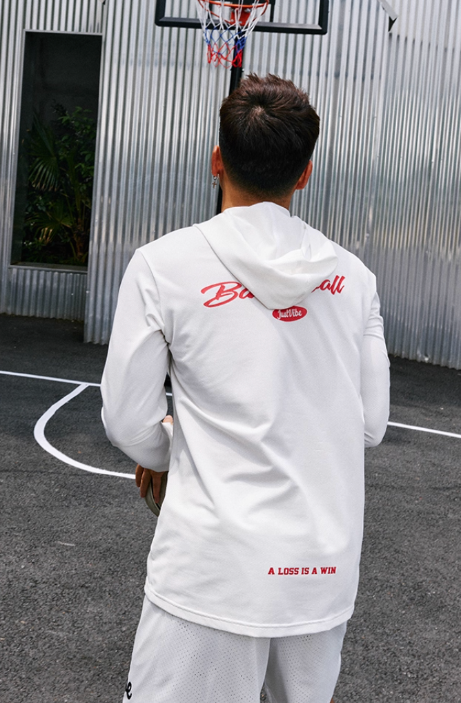 JUST VIBE Hooded Quick Dry Basketball Jersey