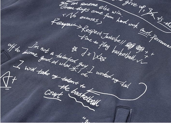 JUST VIBE Letter Print Hoodie