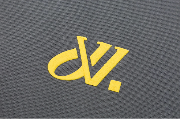 JUST VIBE Basic JV Logo Embroidered Hoodie