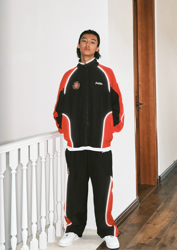 JUST VIBE Colorblock Track Jacket and Pants