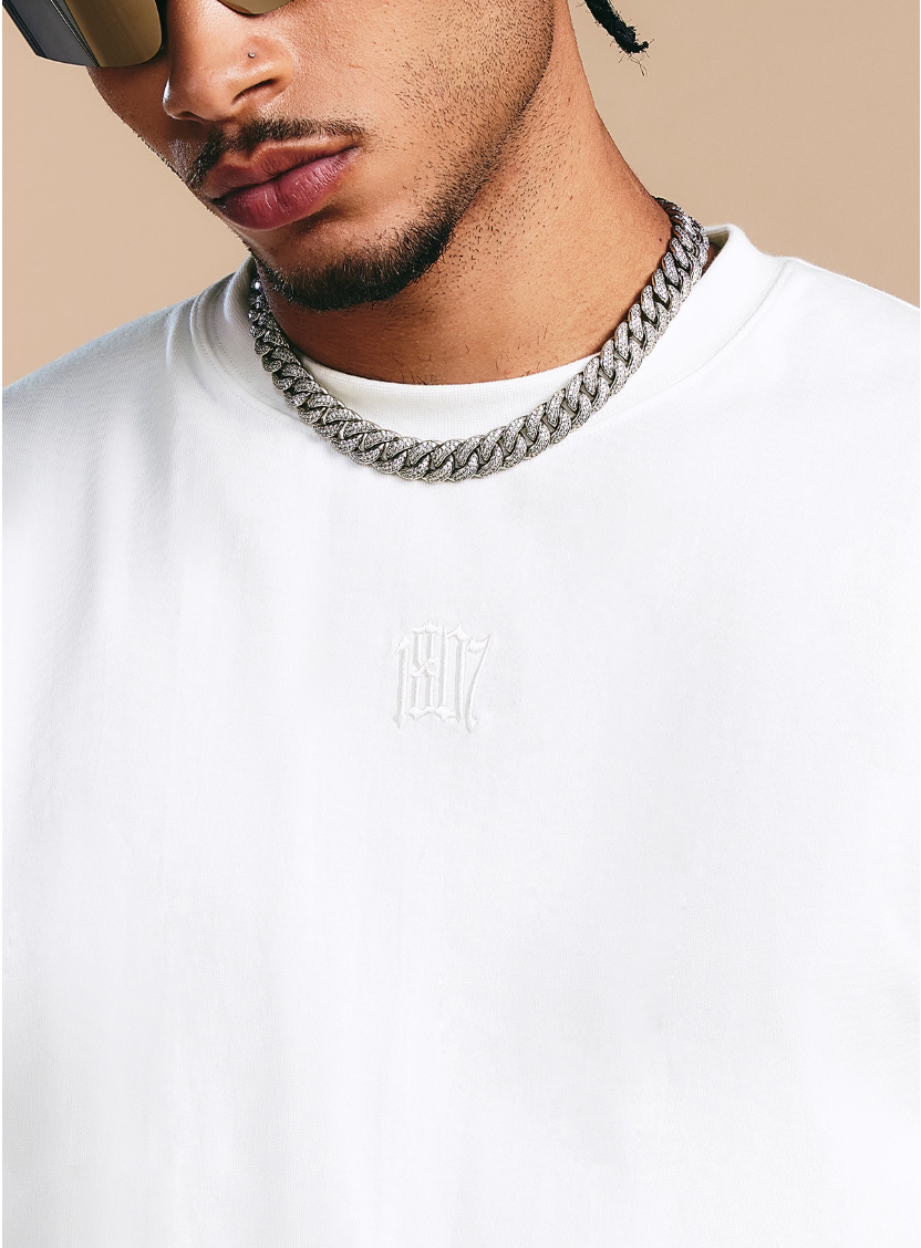 1807 Glossy Logo Print Long Sleeve Tee