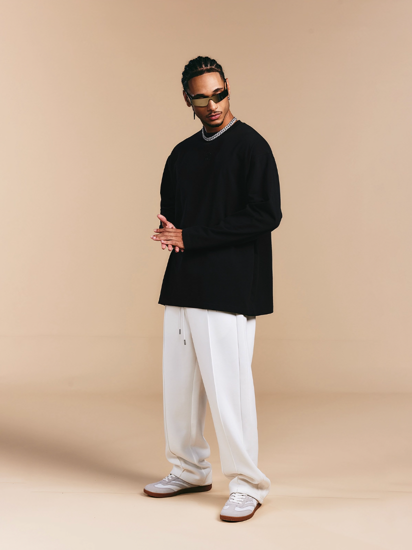 1807 Glossy Logo Print Long Sleeve Tee