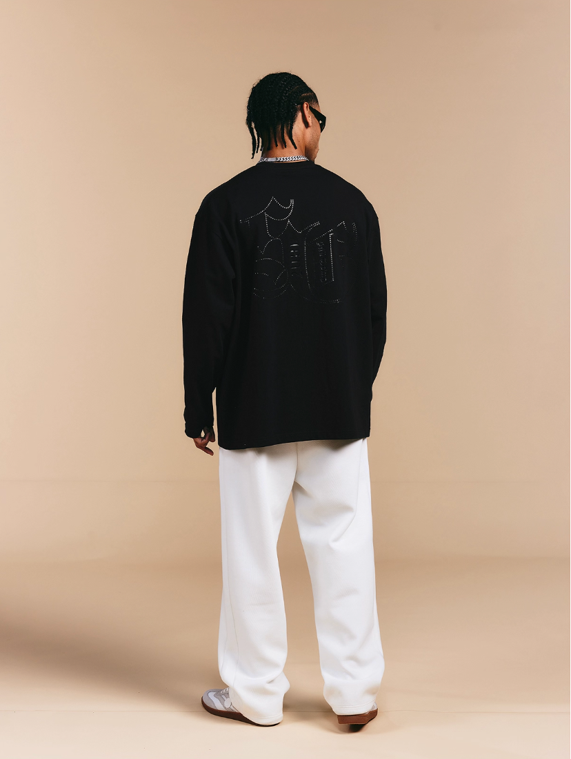 1807 Glossy Logo Print Long Sleeve Tee