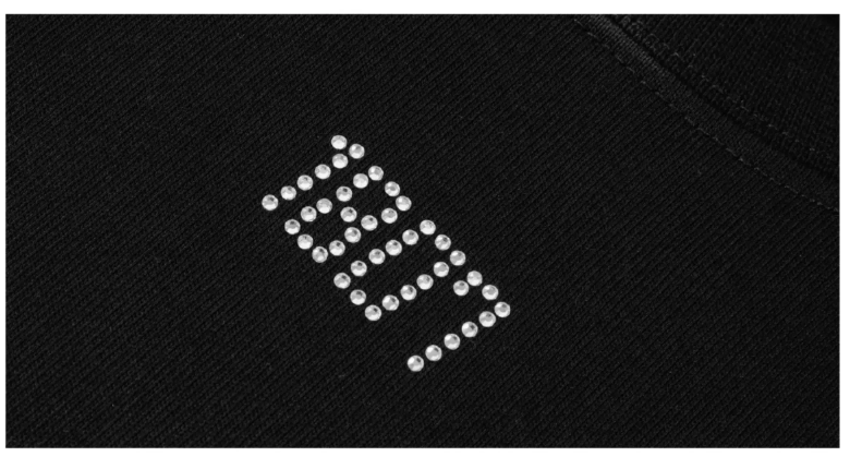 1807 Crystal Rhinestone Logo Long Sleeve Tee