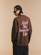 1807 Blurred Logo Print Distressed Long Sleeve Tee