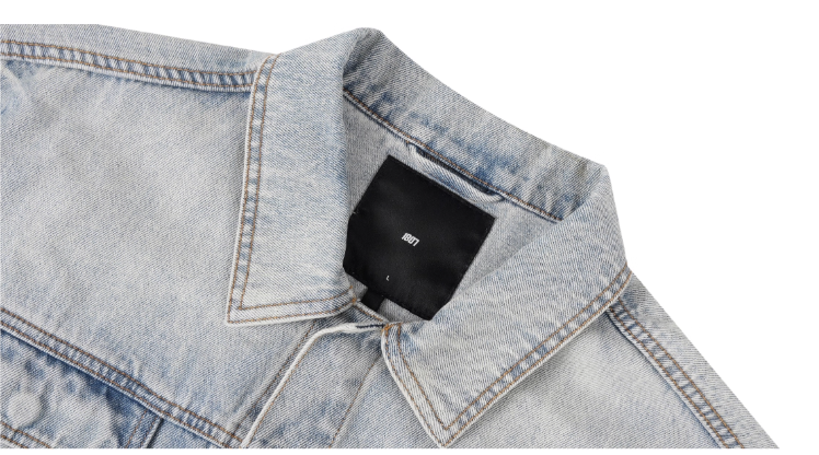 1807 Still Going Vintage Print Wash Denim Jacket