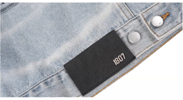 1807 Still Going Vintage Print Wash Denim Jacket