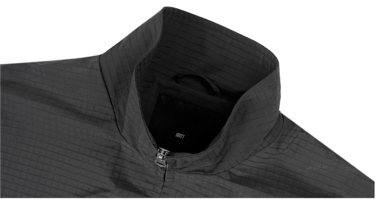 1807 Textured Plaid Fabric Track Jacket