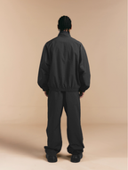 1807 Textured Plaid Fabric Track Jacket