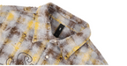 1807 Chain Embroidery Plaid Long Sleeve Shirt
