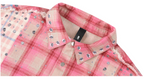 1807 Swarovski Crystal Diamond Plaid Long Sleeve Shirt