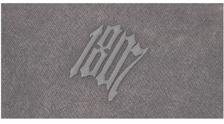 1807 Washed Fade Foam Print Hoodie