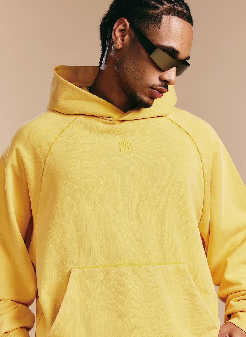 1807 Washed Fade Foam Print Hoodie