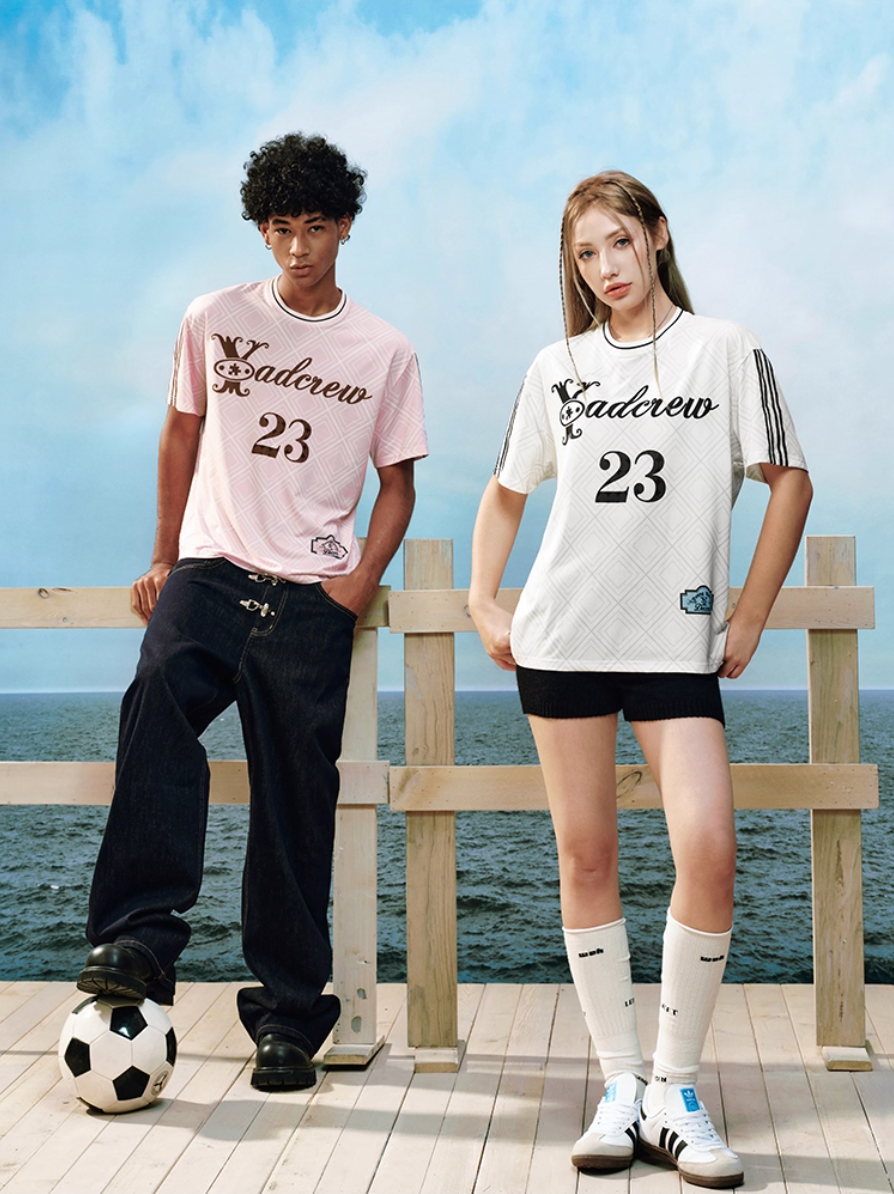 YADcrew Diamond Pattern Football Jersey