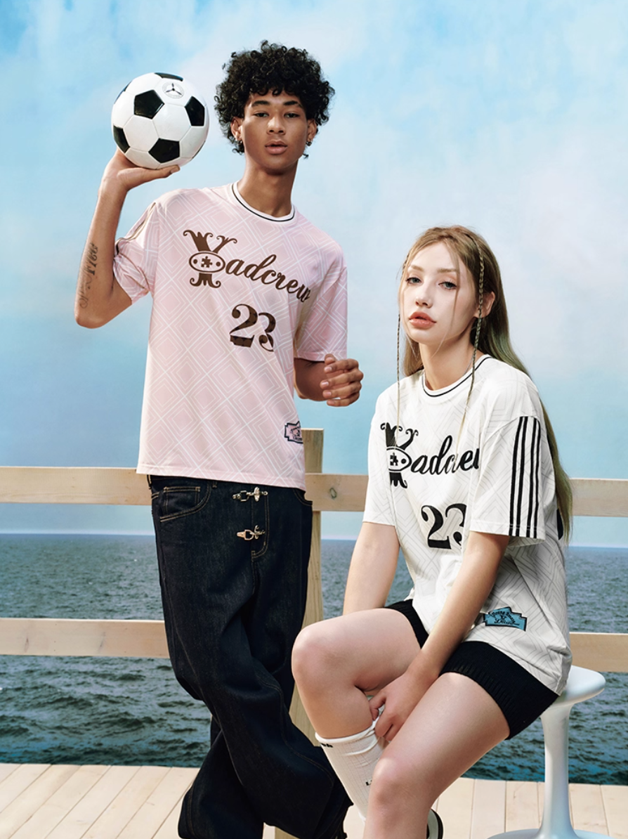 YADcrew Diamond Pattern Football Jersey