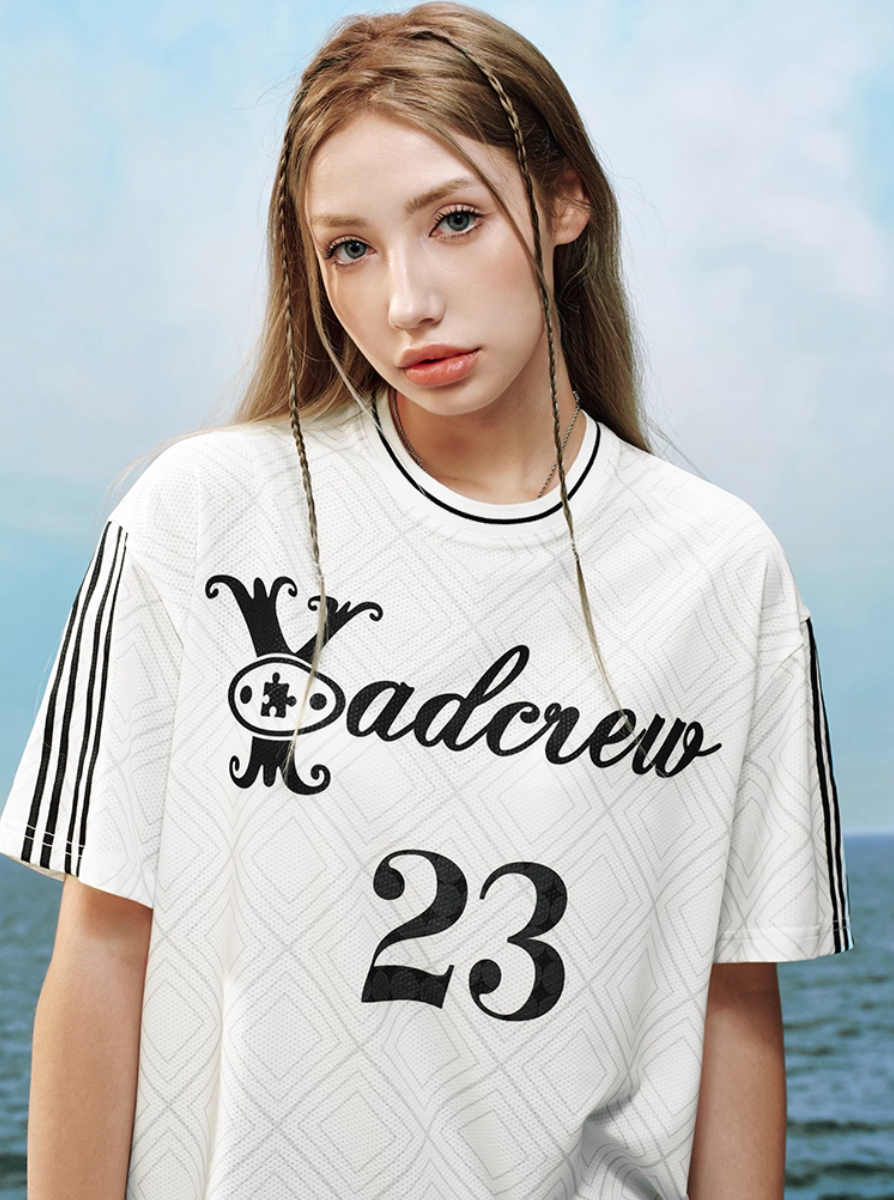 YADcrew Diamond Pattern Football Jersey