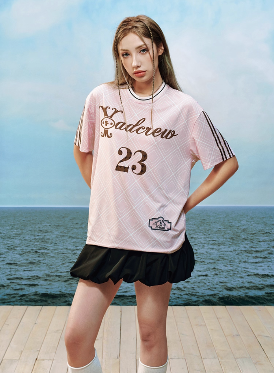 YADcrew Diamond Pattern Football Jersey