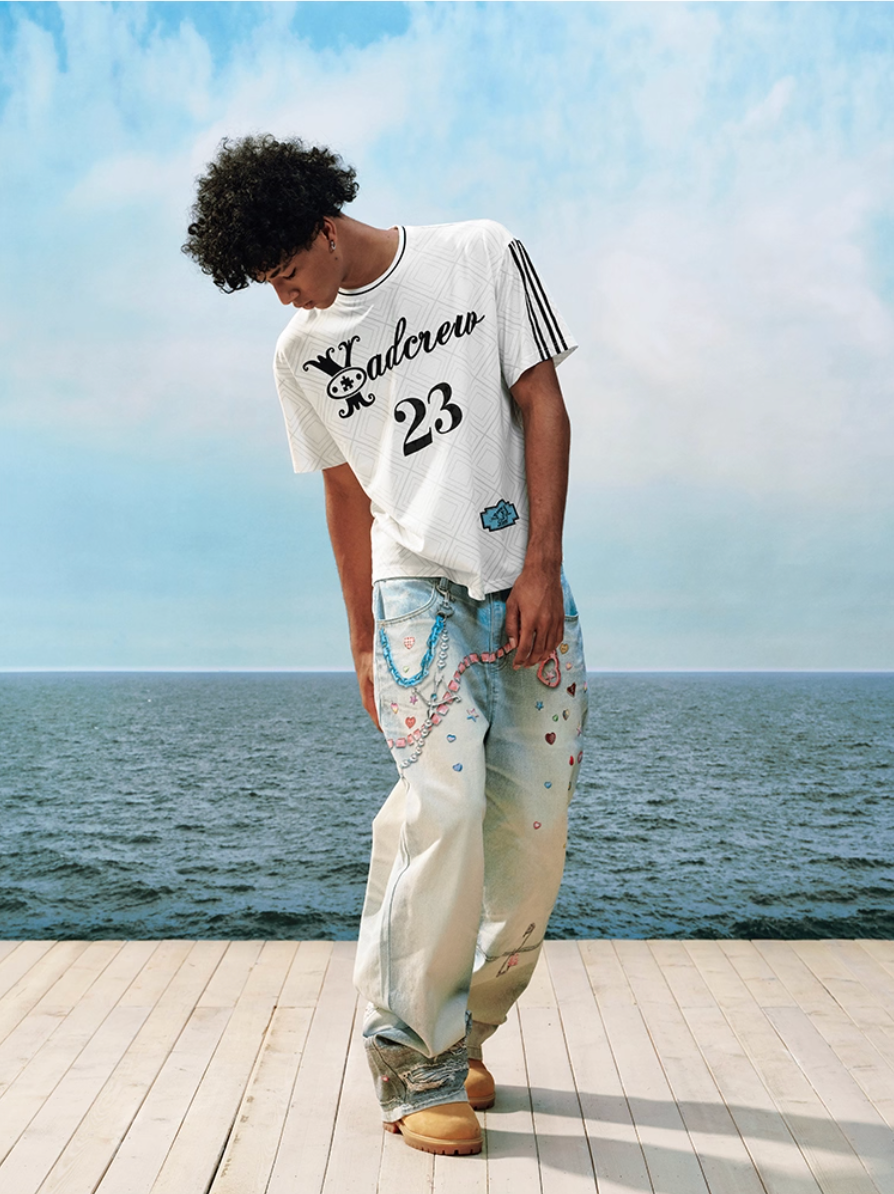 YADcrew Diamond Pattern Football Jersey