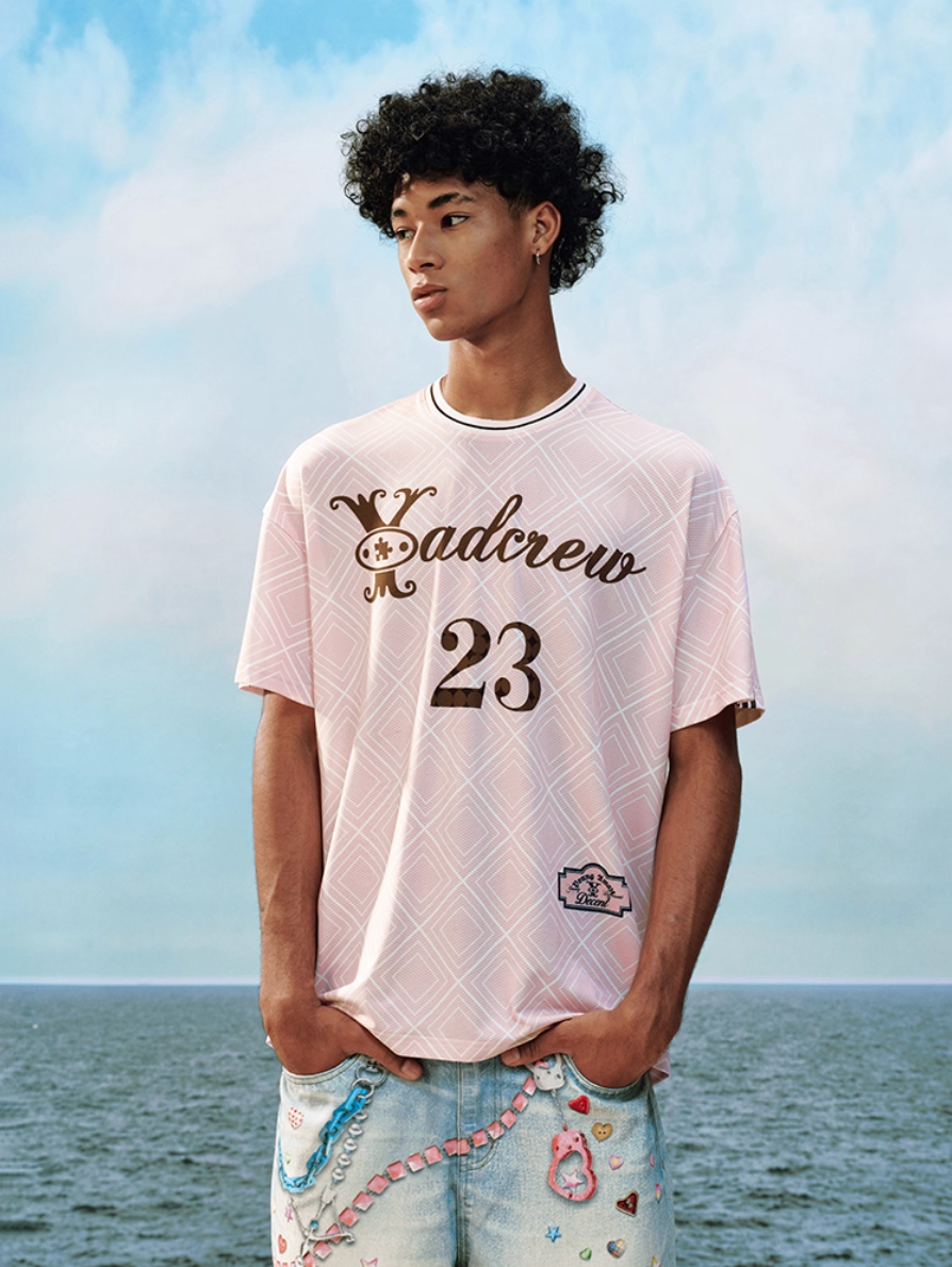 YADcrew Diamond Pattern Football Jersey