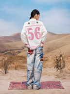 YADcrew Ethnic Pattern Long Sleeve Polo Jersey