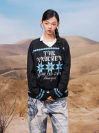YADcrew Ethnic Pattern Long Sleeve Polo Jersey