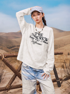YADcrew Washed Ink Dyed Print Long Sleeve Tee