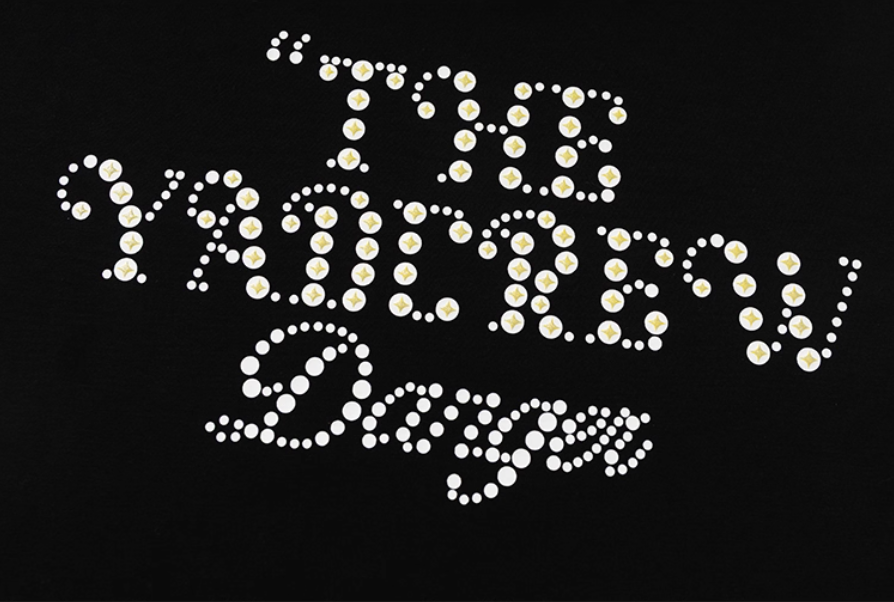 YADcrew Polka Dot Star Foam Print Long Sleeve Tee