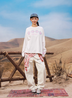 YADcrew Galaxy Star Puzzle Foam Print Long Sleeve Tee